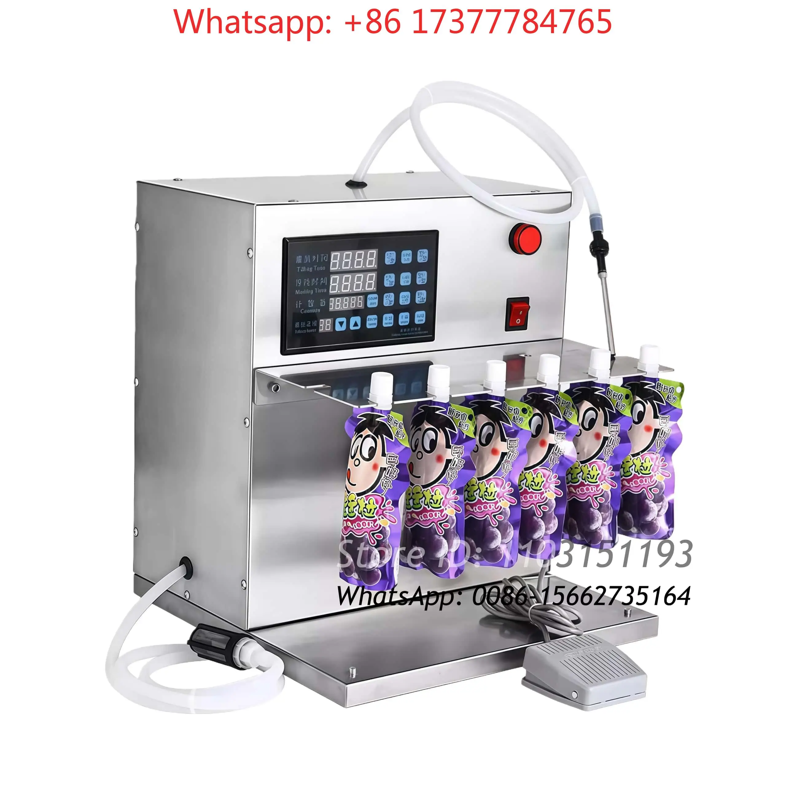 Stand-Up Spout Pouch Filling Machine, Quantitative Design for Milk, Fruit Juice, Detergent, Soap Liquid and Mineral Water