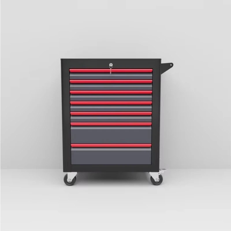 Workshop Garage Metal Tool Cabinet with 7 Drawers Tool Trolley Toolbox Featuring Handle Wheels OEM Eco-Friendly Powder Coating