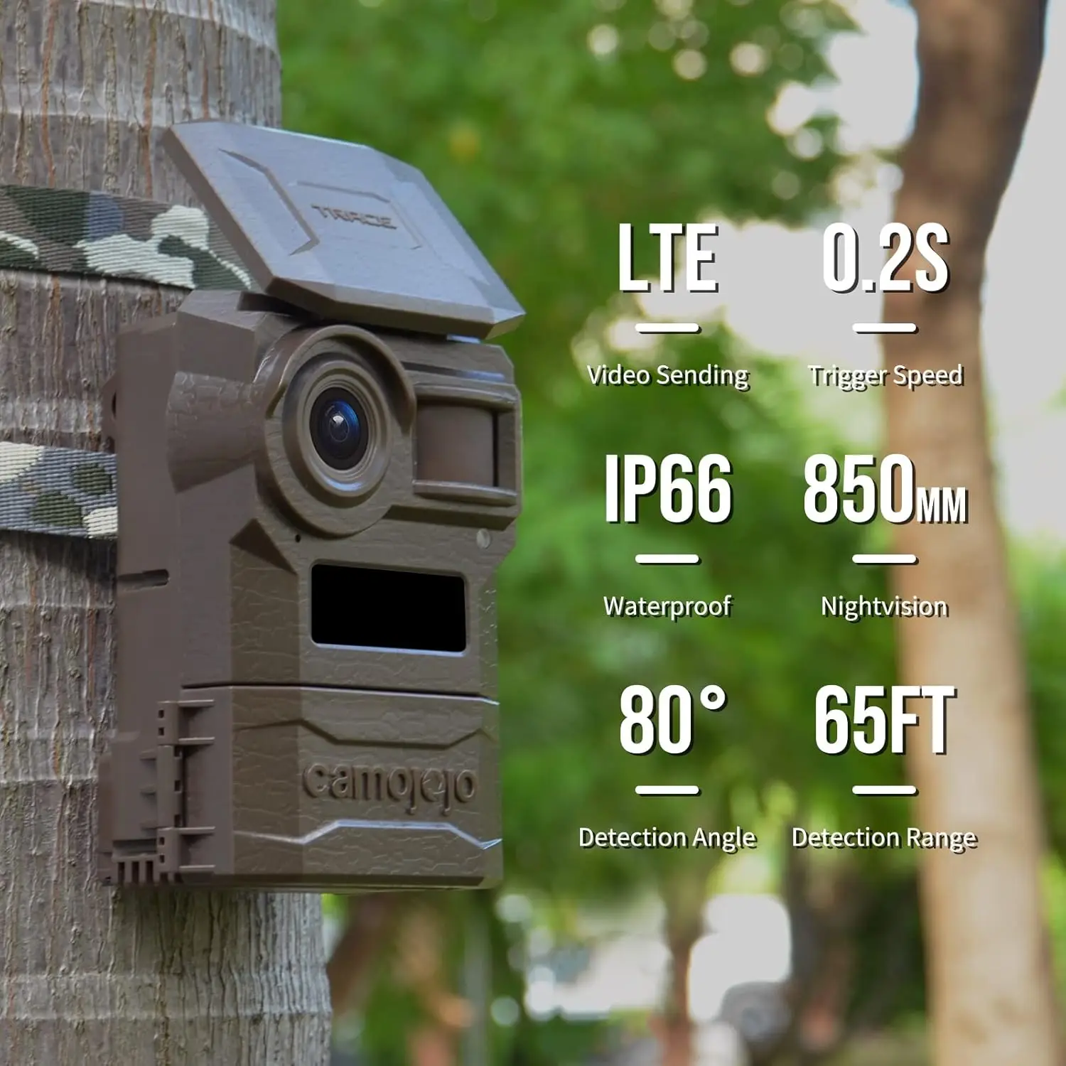 Trail Camera with 1080P Video, 0.2s Trigger, IP66 Waterproof, 32GB SD & SIM Card