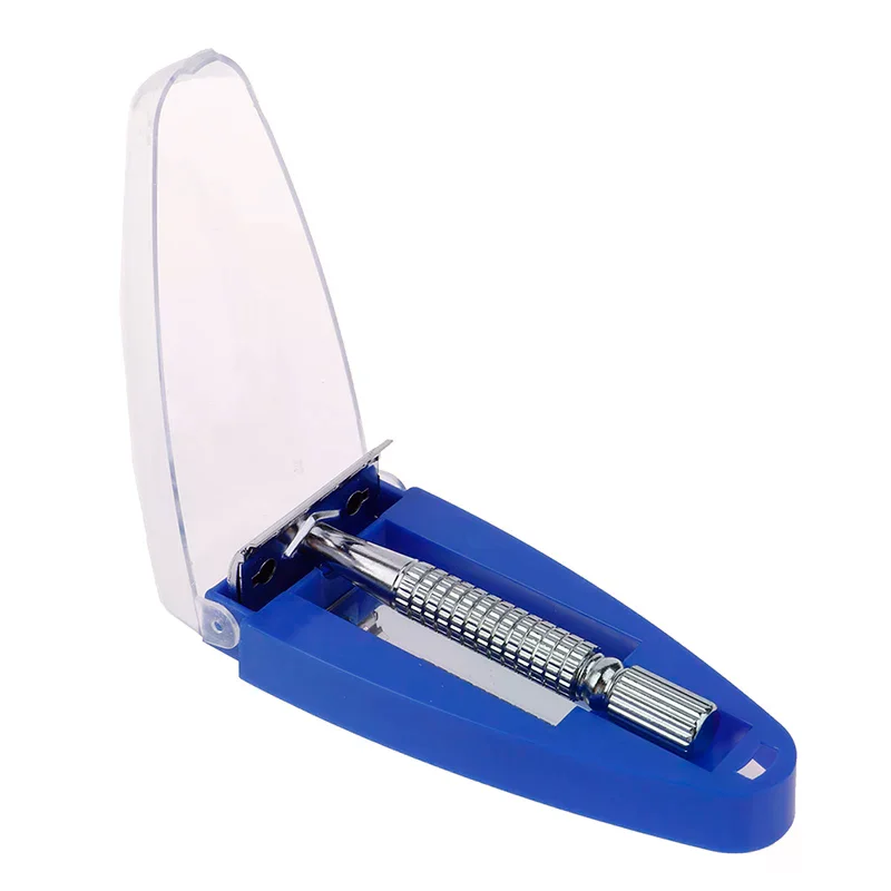 Men Shaver Steel Handle Razor Razor Shaver Double Edges Manual Shaver with Blade - High Quality For Daily Application