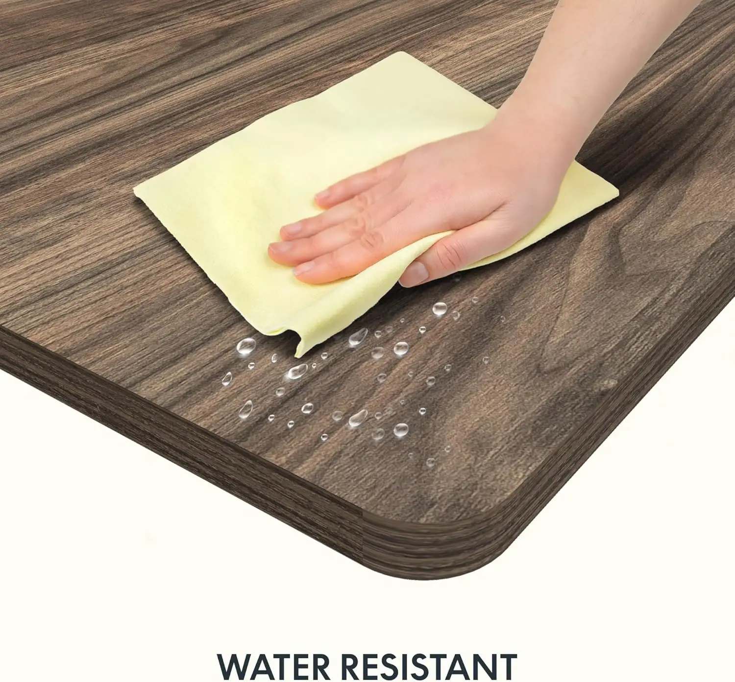 Peça inteira 48 "x 24" desktop 1 "espessura altura ajustável mesa retangular placa de grão de madeira marrom (48 polegadas madeira marrom g