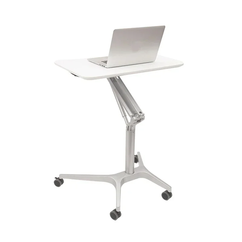 Upgrade Pneumatic Automatic Lifting Table Movable Bedside Desk Laptop Desk Standing Adjustable Podium Training Desk XZ009