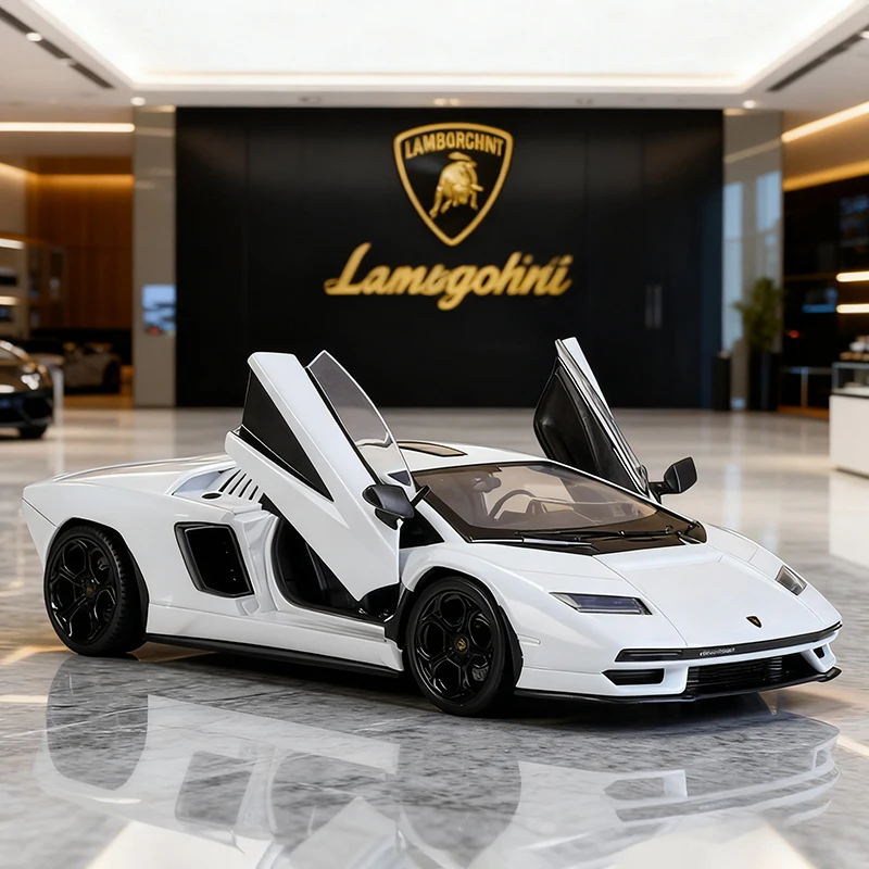 

WELLY 1:24 Lamborghini Countach LPI800-4 легкосплавный автомобиль, литье под давлением и игрушечный транспорт, модель автомобиля, миниатюрная масштабная модель автомобиля, игрушечный автомобиль для детей