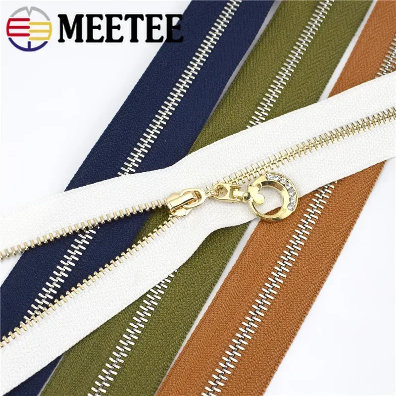 3Pcs 15/18/20/25/30cm 3# Metal Zipper For Jacket Closed End Gold Silver Tooth Zip Repair Kit DIY Bag Clothing Sewing Accessories