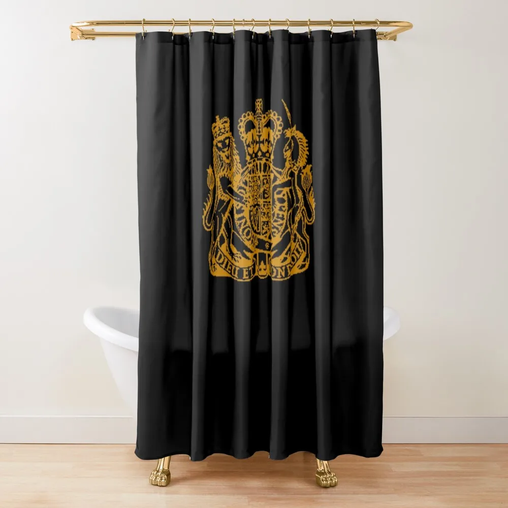 

Elizabeth II Royal Coat of Arms Emblem Shower Curtain Shower Set Bathroom Fabric Waterproof Shower And Anti-Mold Curtain