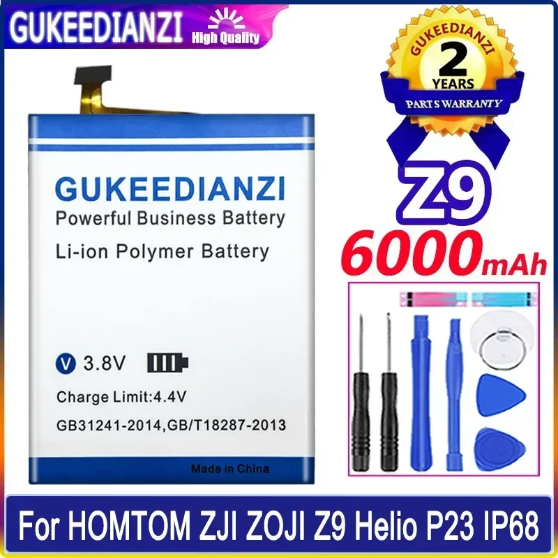 GUKEEDIANZI NUOVA Batteria di Alta Qualità Z 9 6000mAh Per LEAGOO Z9 Z10 BT-5007 e BT-5009 Batterie Batteria