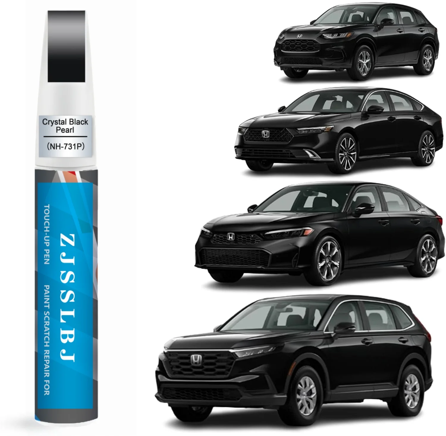 Car Touch Up Paint(Crystal Black Pearl(NH-731P)) for Honda, Car Paint Scratch Repair Kit, Quick & Easy Solution to Repair, 2 in