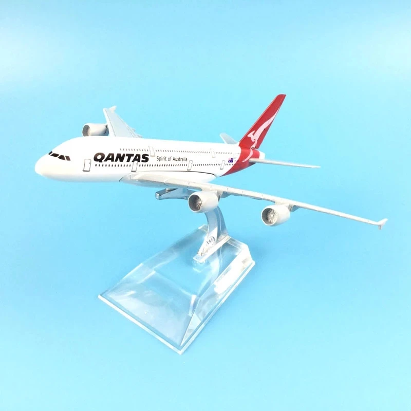 16cm Qantas Airbus A380 modello di aereo Diecast modello in metallo aeroplani 1:400 metallo A380 aereo modello di aeroplano regalo giocattolo