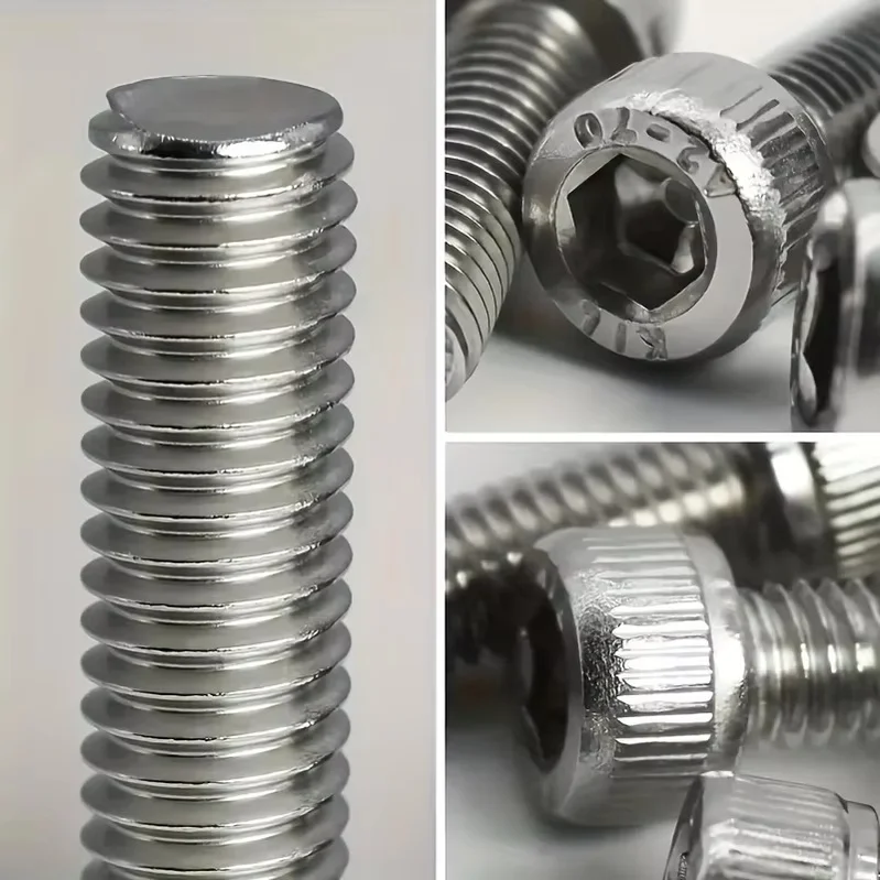XLGYLPRO 150 pcs/box Hex Socket Head 304 Stainless Steel M3 Screw and Nut Set Hex Socket Screws, Bolts, and Nuts
