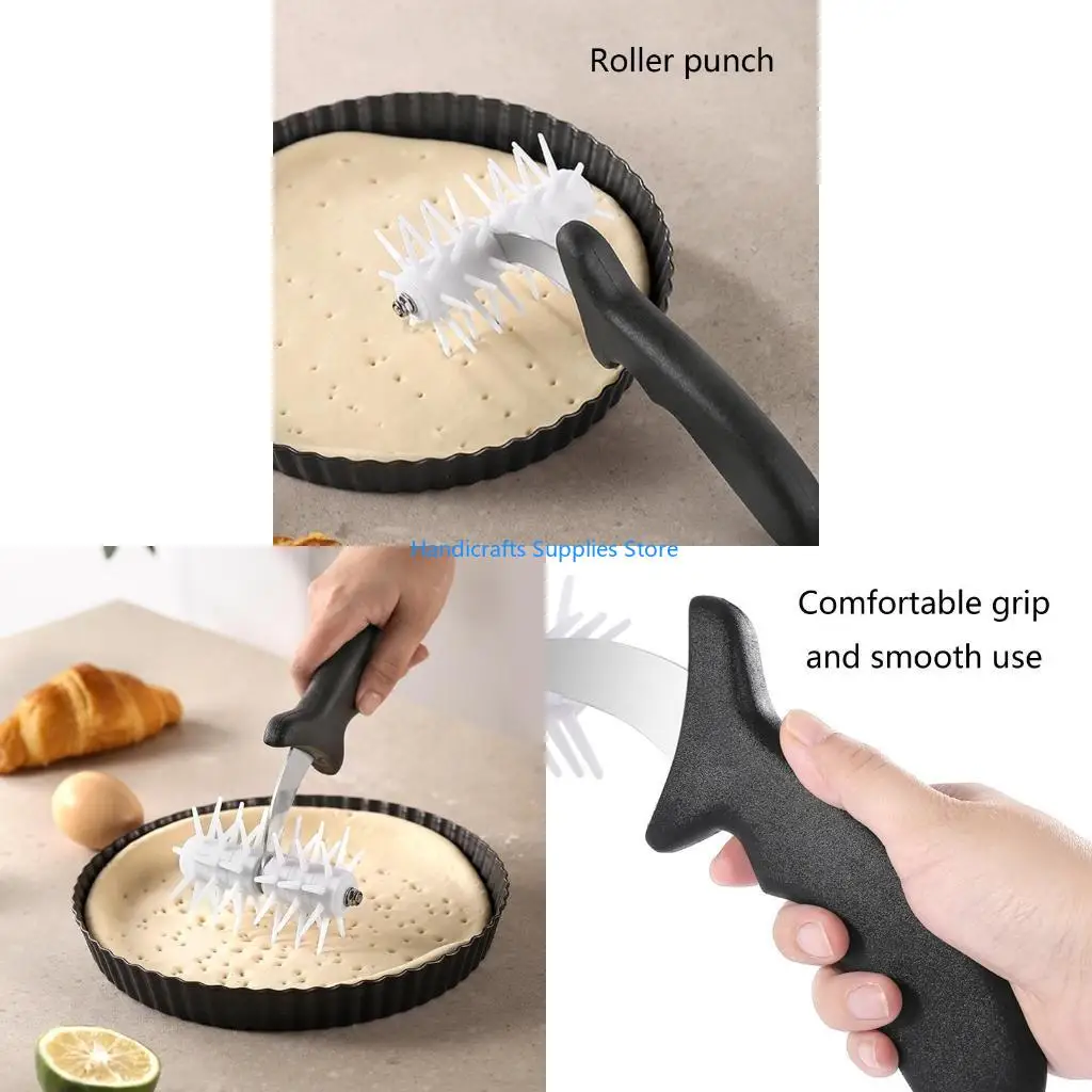 R1WA Professional Pizza Dough Tool Dough Docker Roller Pie Hole Maker Kitchen Gadgets for Homemade Baking Cake Crackers
