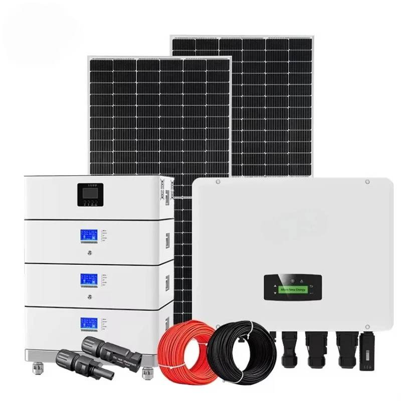 Industrial Kw Kw 0Kw Complete Hybrid System Kit With Easy Installation Lithium Ion Battery Featuring MPPT Controller
