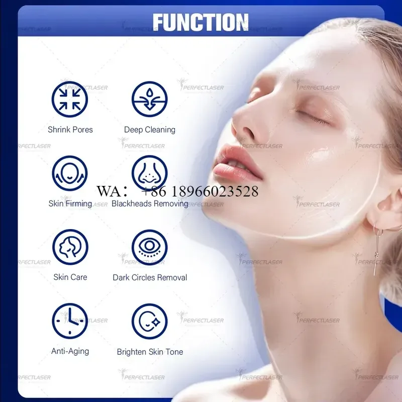 WMWMNU 10 in 1 Hydra Dermabrasion Facial Care for Deep Cleansing Pores Shrinking Wrinkle Removal Beauty Clinic