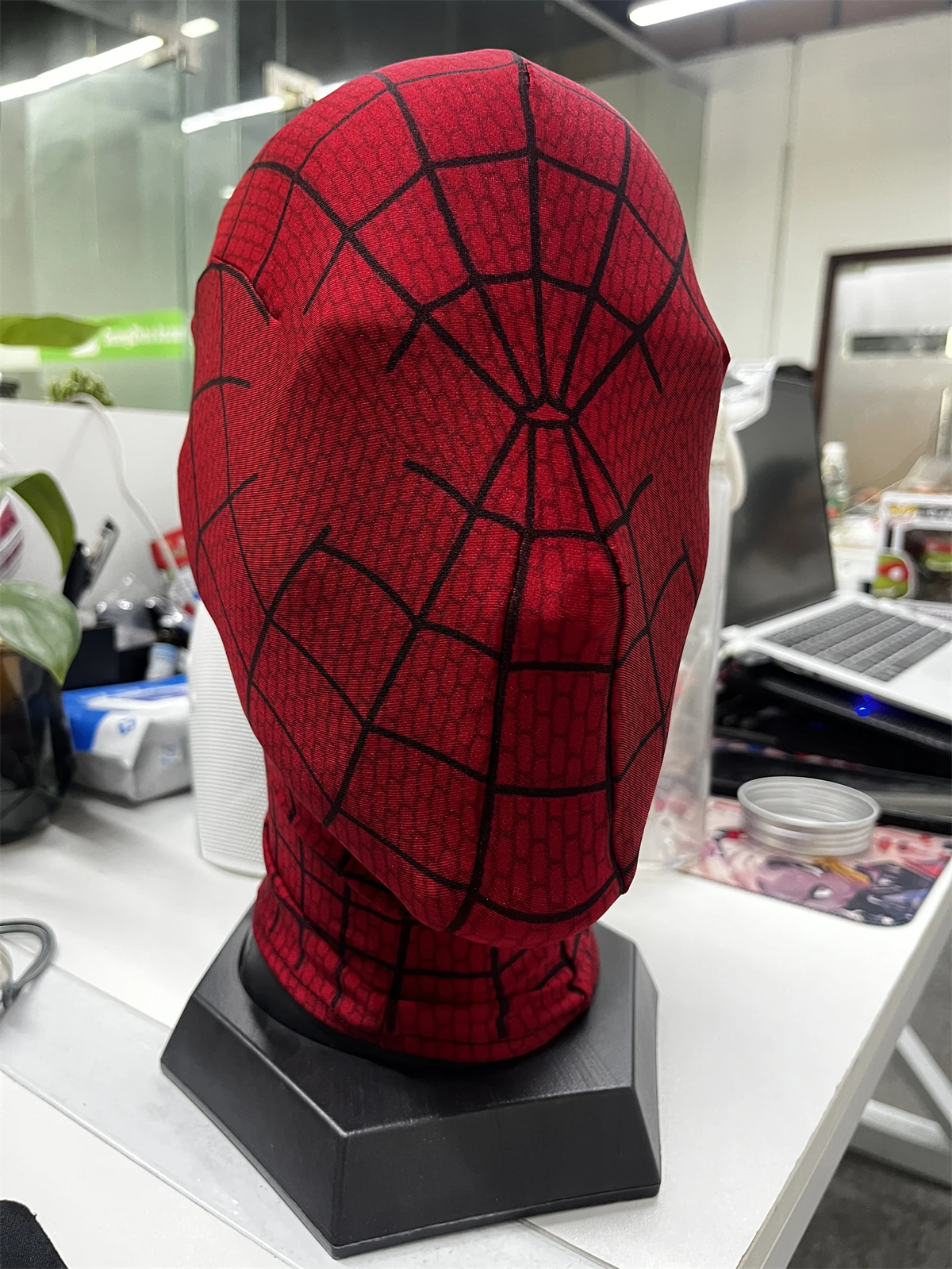 Spider-Man 2 Mask Fabric Accessories, Eyes/Mask (Without Shell), Superhero Cos Costume Headgear (Strips/Print Version)