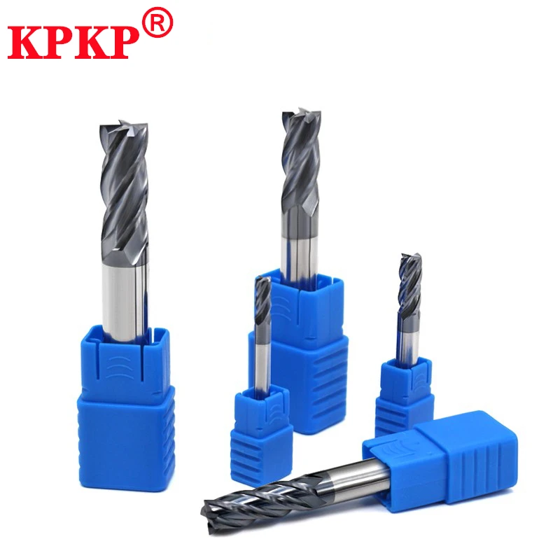 Milling Cutter HRC50 4-Flute Nano Coating Tungsten Steel Carbide Face End Mill CNC Maching Tools Stainless Steel Milling Cutter