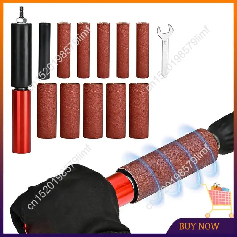 

MSOR-Drum Sander Set,Rubber Sanding Drum For Drill 4-1/2Inch X 1-1/2Inch, Spindle Sander Adapter For Power Drill