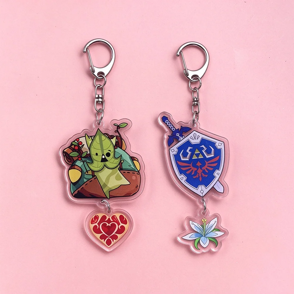 Game Zeldas Keychain Cute Cartoon Acrylic Master Sword Link Pendant Keychain Backpack Pendant Cosplay Ornament Christmas Gifts view 3