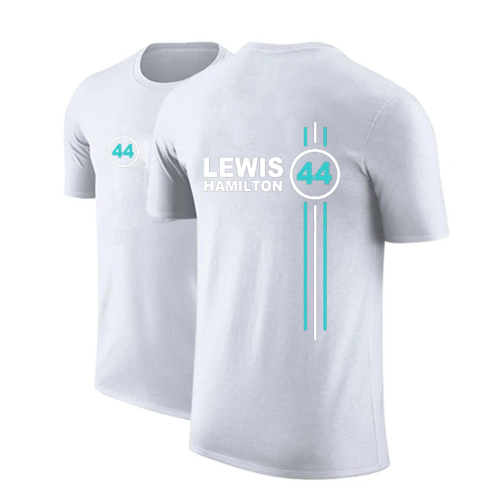 F1 Driver Lewis Hamilton Digital 44 Men Summer style Cotton T-shirt   Printing Fashion Short Sleeve Sport Fitness Stylish tops