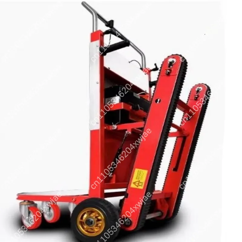 CE Certified Electric Crawler Cart with Large Wheels & Steel Platform, Heavy Duty Folding Ramp for Shopping Trolley Transport