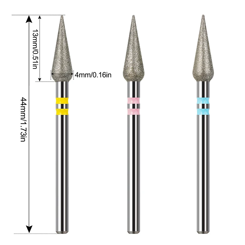 Sharp Cone Cuticle Clean Nail Drill Bit Professionele hardmetalen bit voor het verwijderen van gellak Duurzaam manicuregereedschap Nail Techs