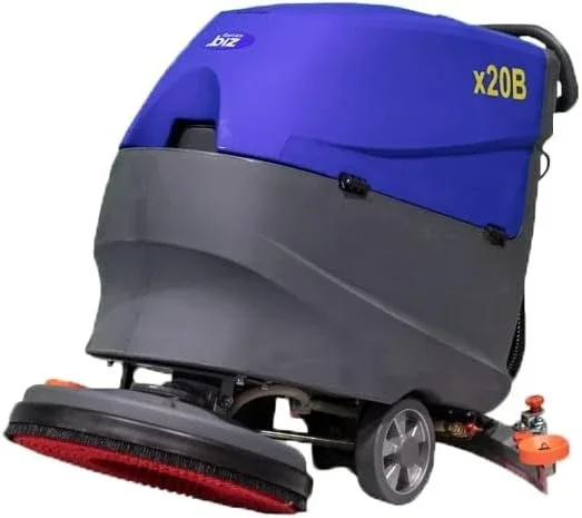 Máquina depuradora de pisos automática comercial USA-CLEAN: caminata, funciona con pilas - Camino de limpieza de 20", todas las piezas incluidas (x20B)