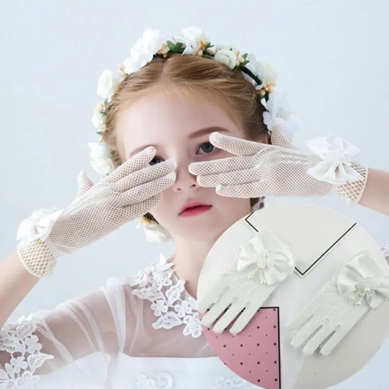A5YC 1 пара кружевных перчаток, удобное платье для младенцев, варежки, детские праздничные перчатки для платьев для девочек, для