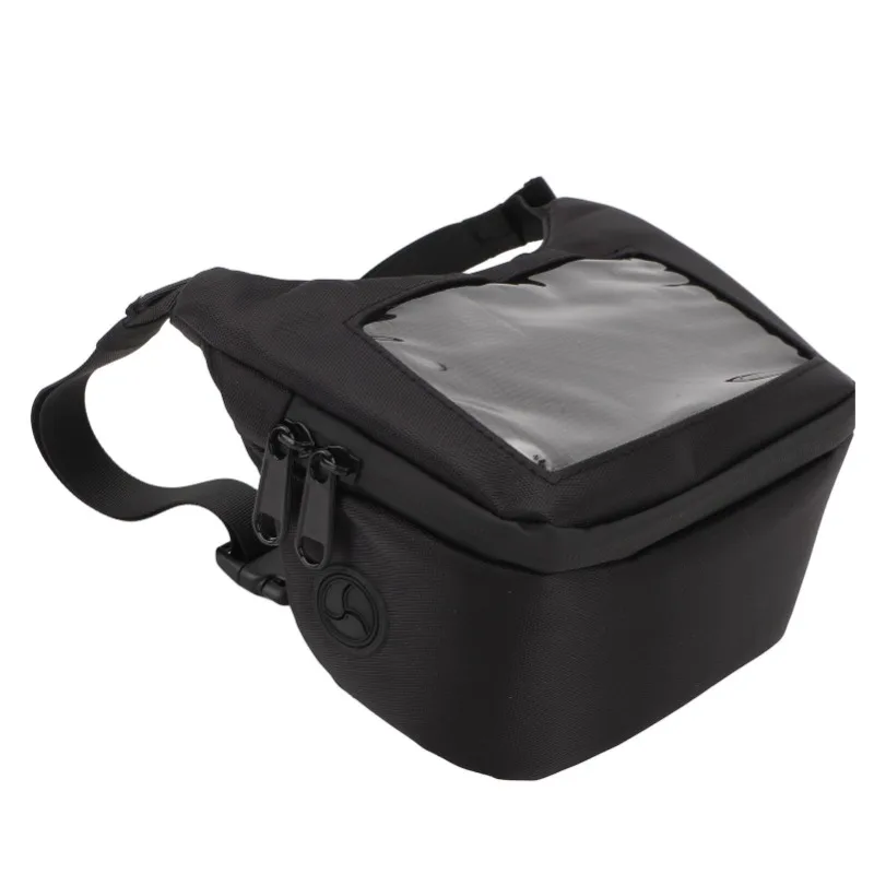

Motorcycle Handlebar Storage Bag - Touchscreen-Enabled Functionality, Water-Resistant, Black - Universal Fit, Durable Build, Com