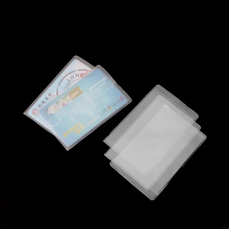 20Pcs Rectangle Clear Plastic Work Badge Credit Card Holder Protective for Case 547A