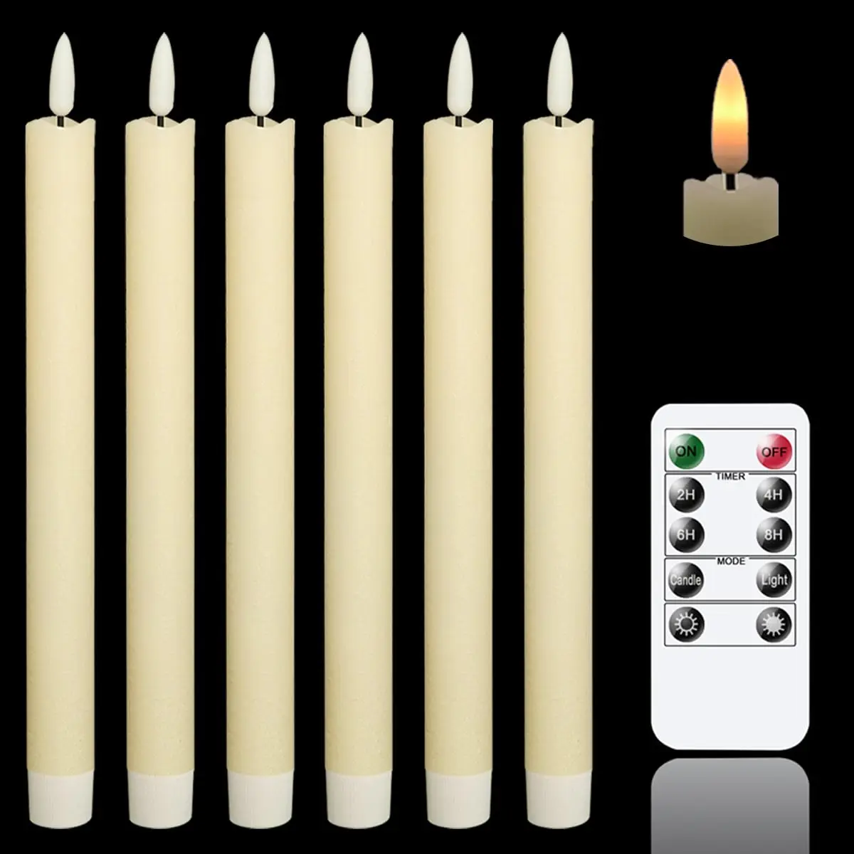 Upgraded Flameless LED Taper Candles,Realistic Electric Votive Lights,Church Services,Buddhist Events,Halloween,Easter,Christmas
