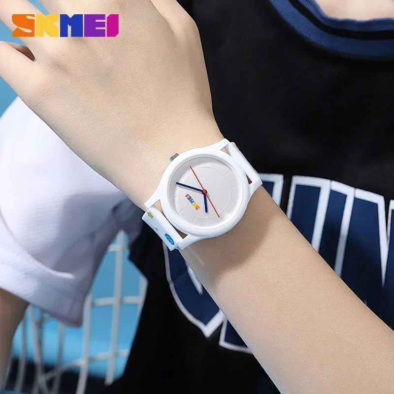 SKMEI 1880 Quartz jam tangan anak-anak kartun Patterm tali wanita gadis anak-anak 5Bar jam tangan tahan air mode Relogio Feminino