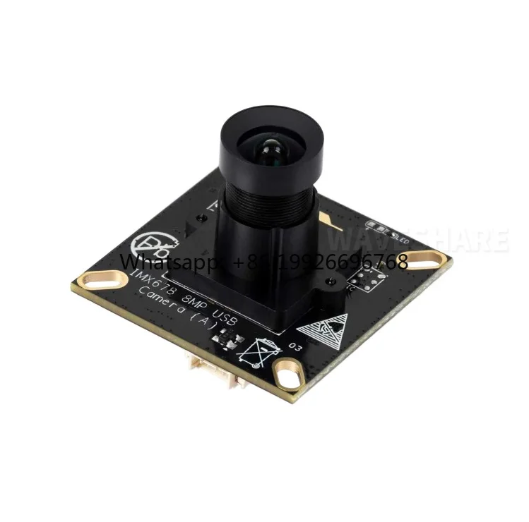 Chpboard Waveshare Imx678 8mp M12 Usb Camera Module, Imx678 Sensor Chip, Usb2.0 Port, Better Sensitivity in Low-light Condition