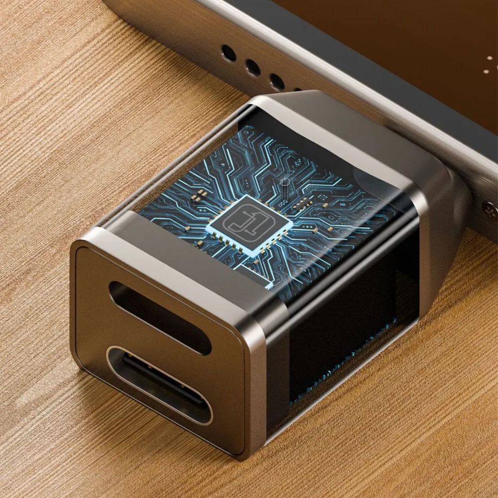 DTD476~2-in-1 Headphone and Charger Adapter PD 60W Fast Charging Type C Fast Charging Adapter USB C Splitter for 16 A