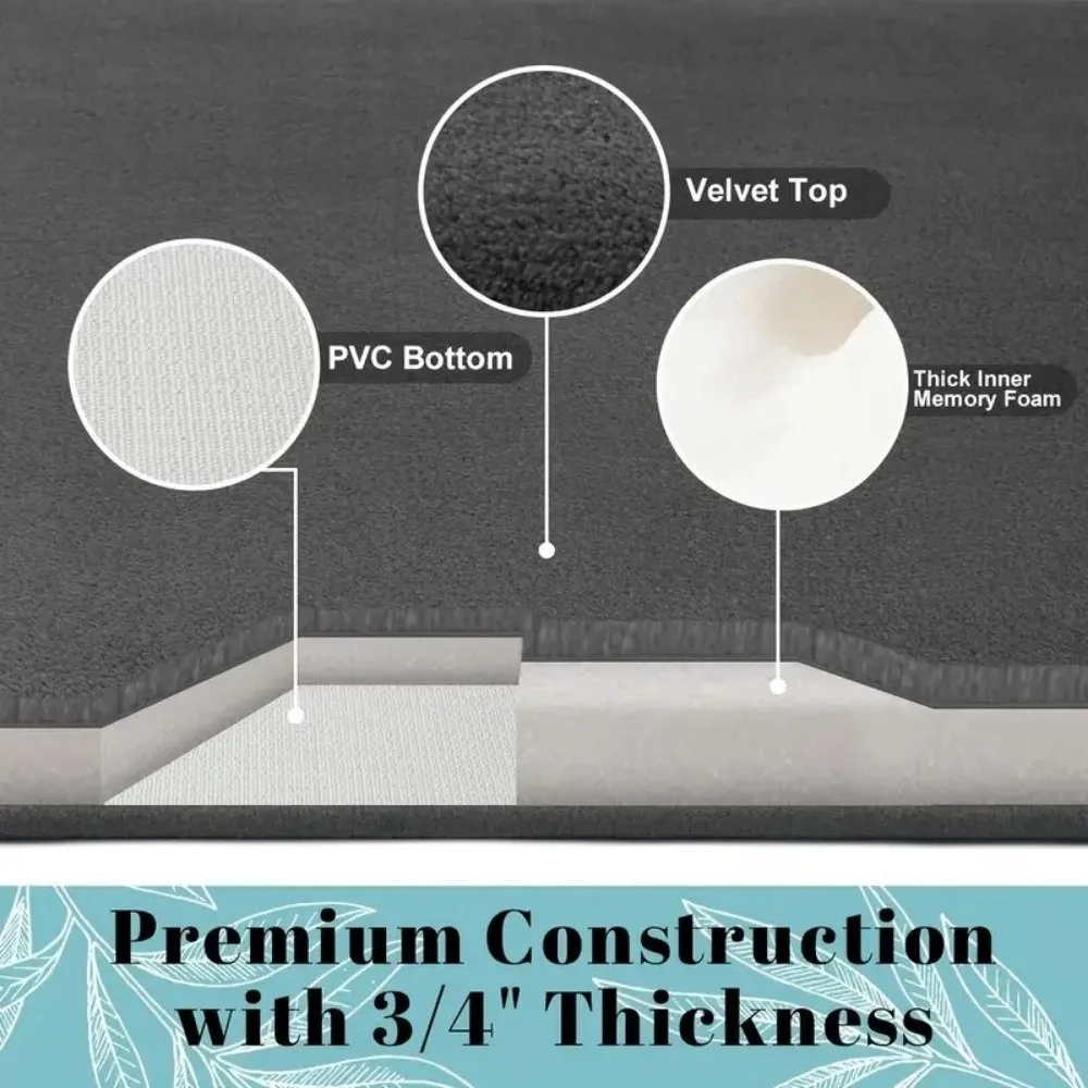 Standing Mat Non-Slip Bathroom Mat Absorbent Thickened Floor Mat Quick Dry Machine Wash Door Mat Office
