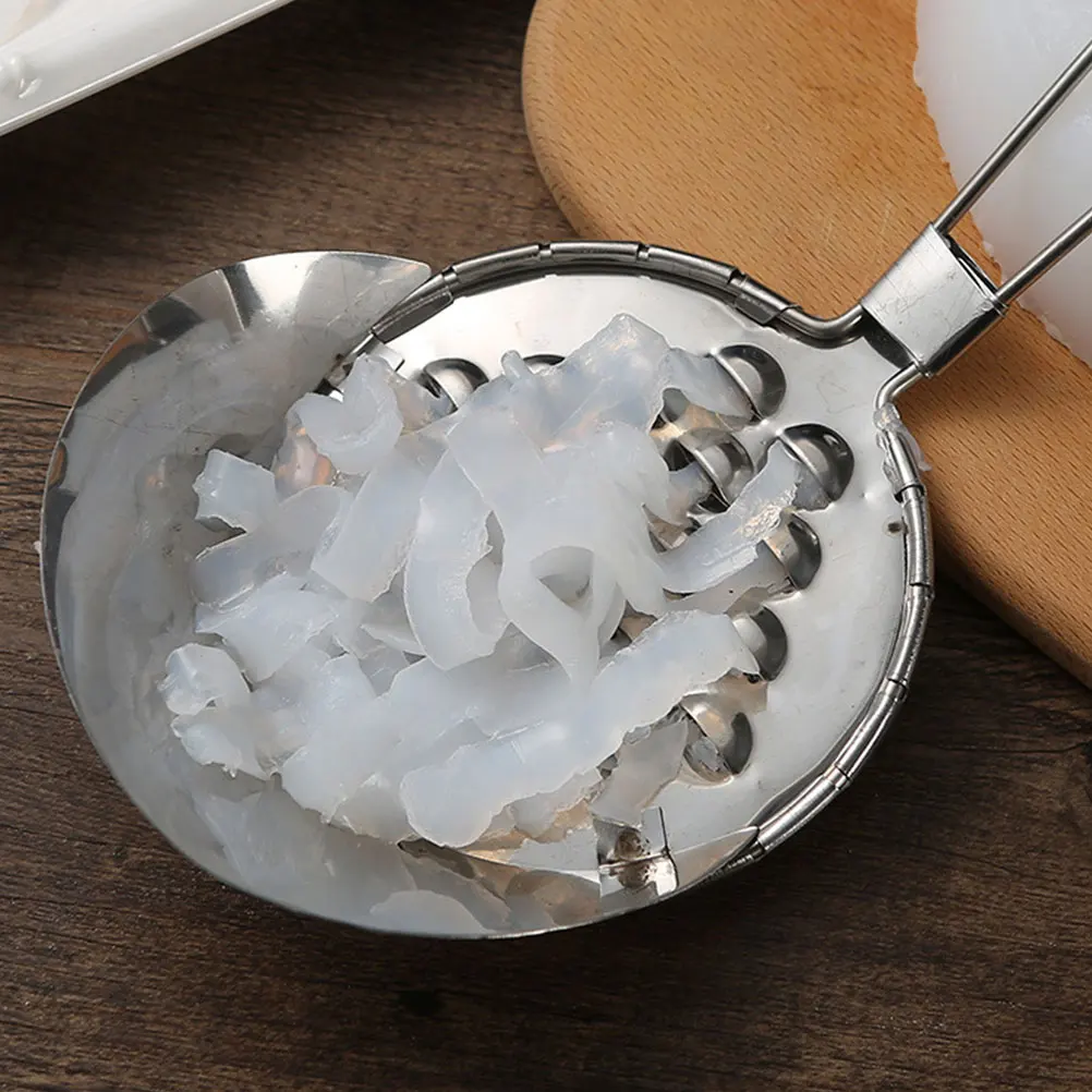 

Stainless Steel Scraper Vegetable Tool Lightweight Portable Easy Clean Kitchen Helper Bean Jelly Scrapper Jelly Tool Space