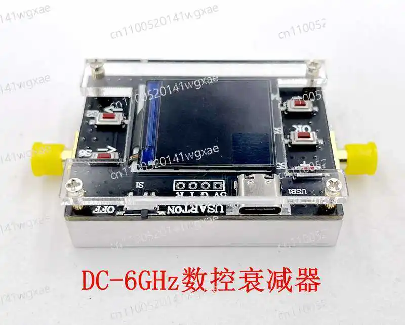 TYPE-C 6G Digital Programmable RF Attenuator 30dB TFT Display CNC Shell Communication Supported