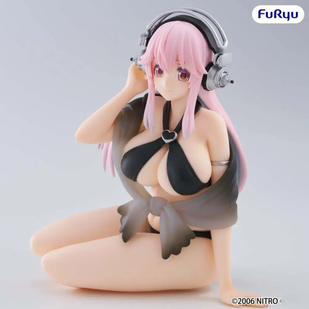 Official Genuine In Stock Furyu Bicute Bunnies Figure Super Sonico Black Bikini Figure Anime Model Boxed Toy view 3