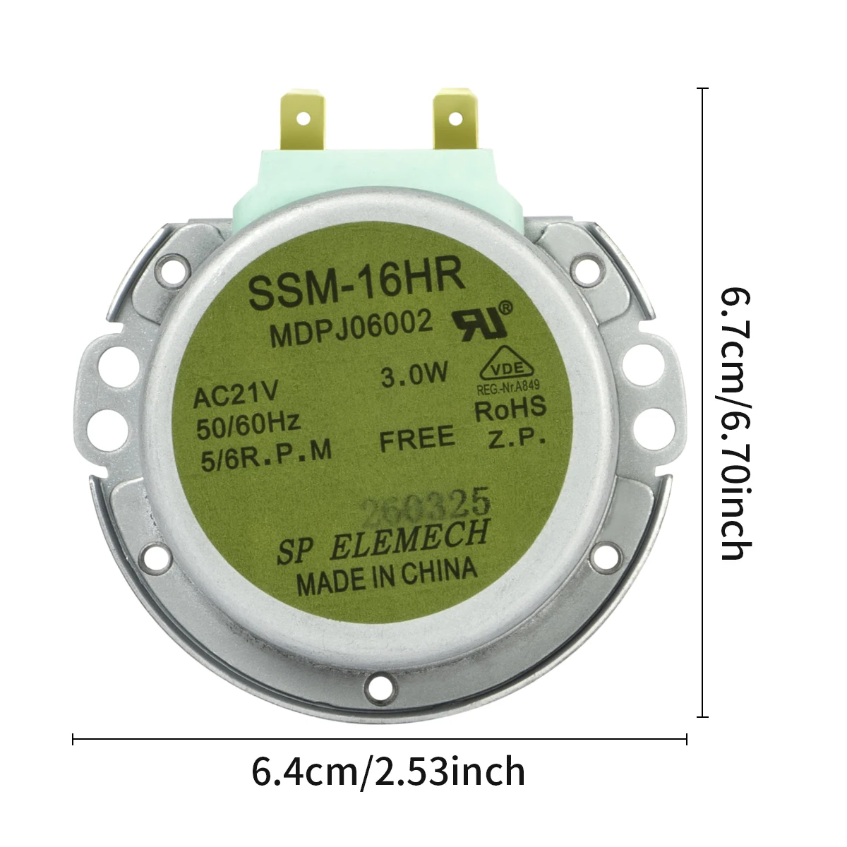 SSM-16HR AC21V 3W 50/60Hz Microwave Turntable Motor For LG, Synchronous Turntable Motor For Microwave Ovens