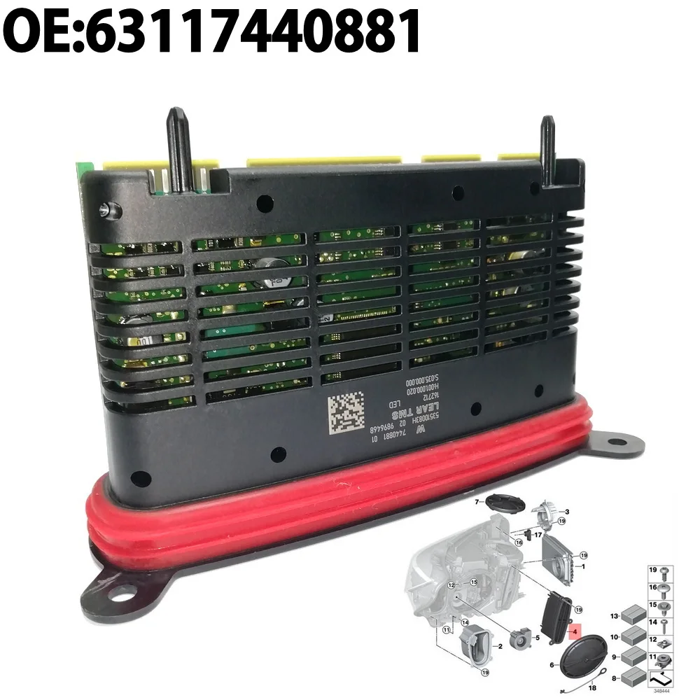 

Original 7440881 Headlight Driver Module LED For 2015 3 4 Series M3 M4 F32 F33 F36 F80 F82 F83 Base Sedan 4-Door 63117440881