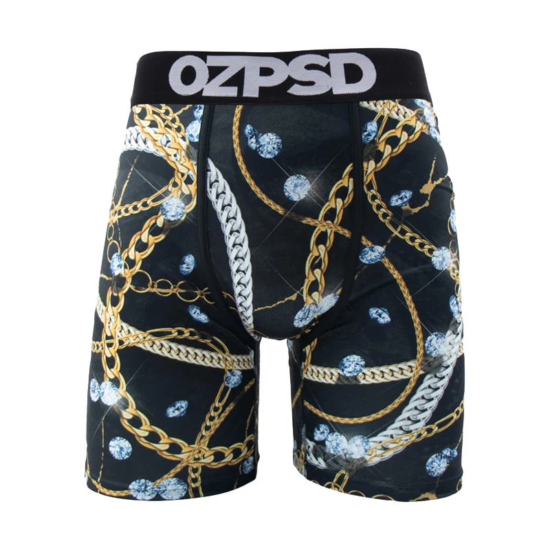 OZPSD Sexy Men Underwear Boxers Cueca Male Panty Lingerie Men Underpants Boxershorts Plus Size Breathable Print Man Boxer Briefs