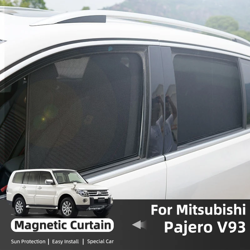 

For Mitsubishi Pajero IV V93 2006-2019 Montero Magnetic Car Sunshade Front Rear Windshield Frame Curtain Side Window Sun Shade