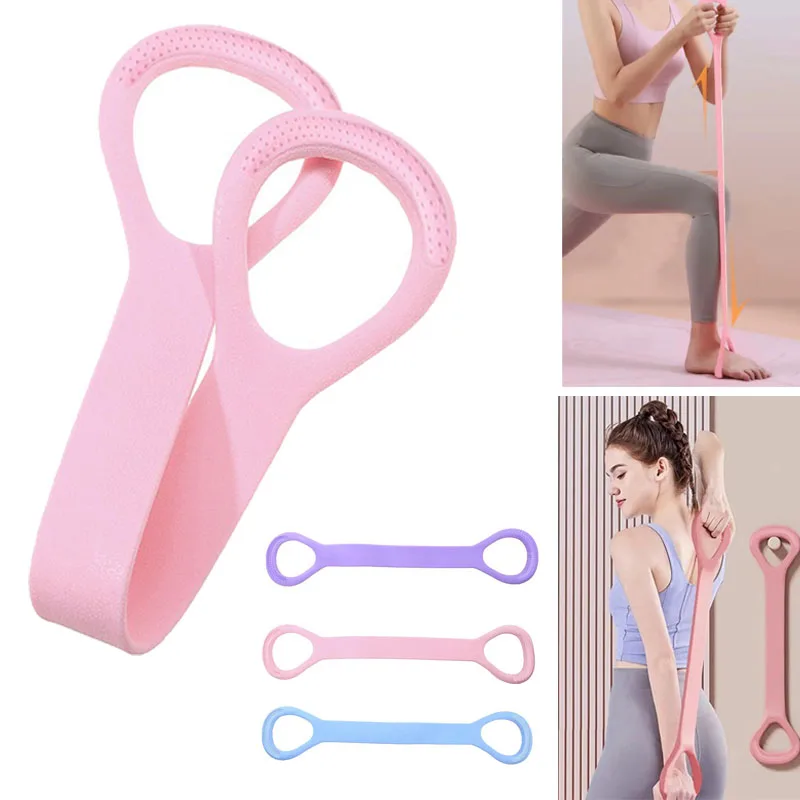8 Shaped Stretcher For Home Fitness Back Shaping,elastic Band With Open Shoulder and Back Stretching Band for Shoulder Exercise