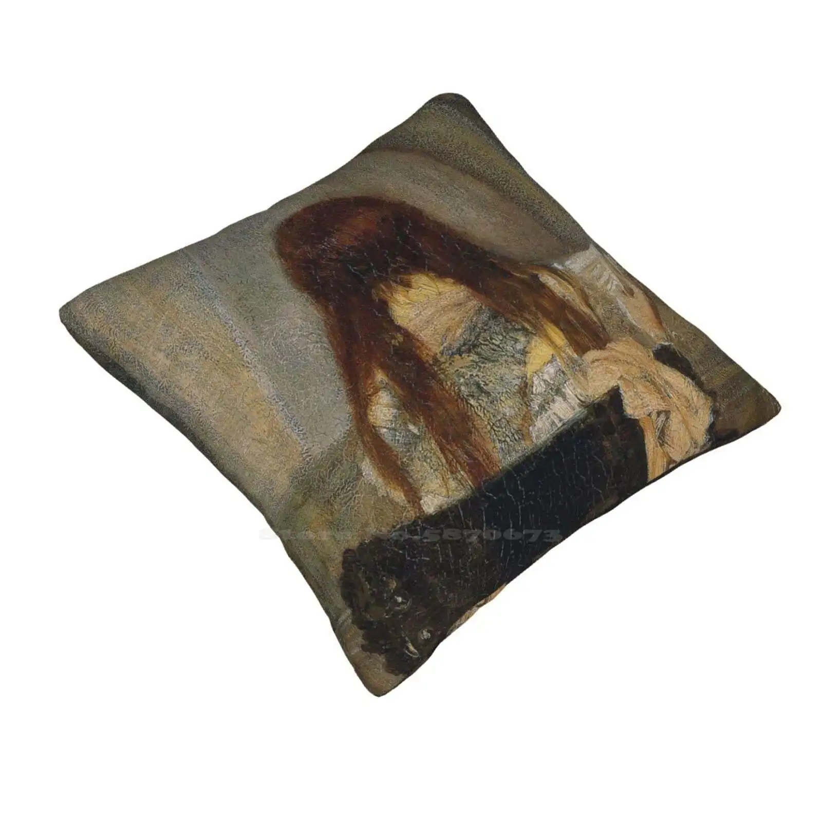 Aesthetic Dark Academia Art For Dark Academia Lovers , Lady At The Spinet ( 1871 ) Home Sofa Car Cushion Cover Pillowcase