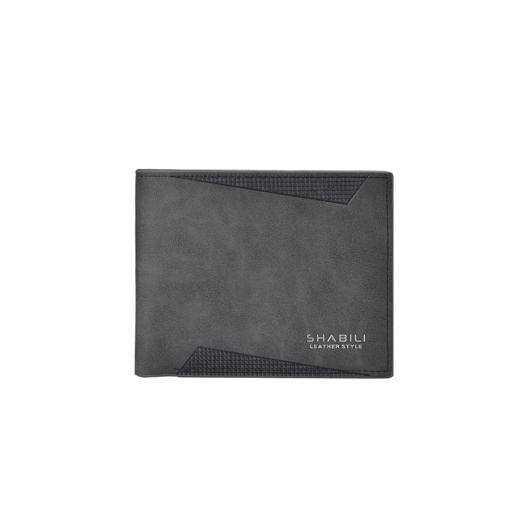 

Portable Classic Men's Short Wallet Business Casual Men's Fold Wallets Cash Solid Color Short Billfold Purse Male