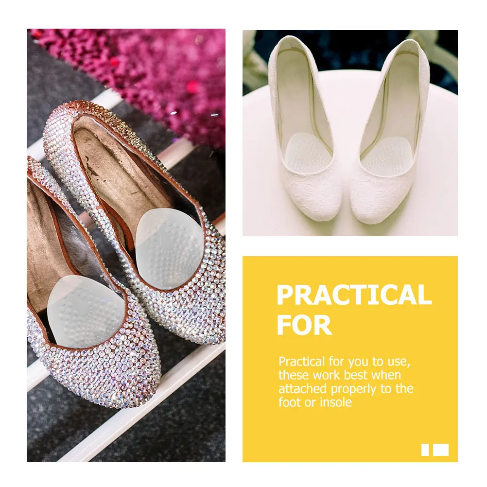 

3pcs Forefoot Pads High Heel Insoles Front Cushions Shoe Inserts Non-Slip Breathable Pain Relief Pads For Women Female Foot