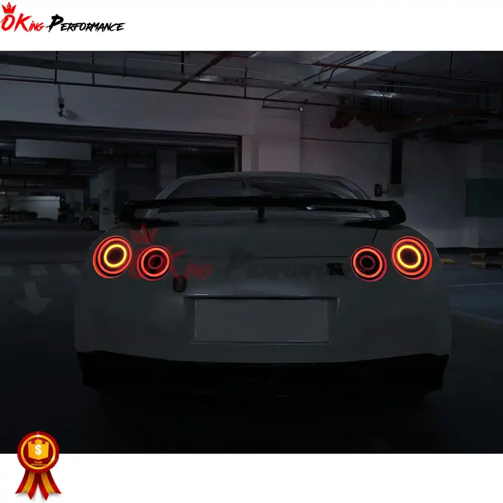 Plug and Play All Black Taillight For Nissan R35 GTR Rear Bumper Tail Lamp Taillamp Tail Light