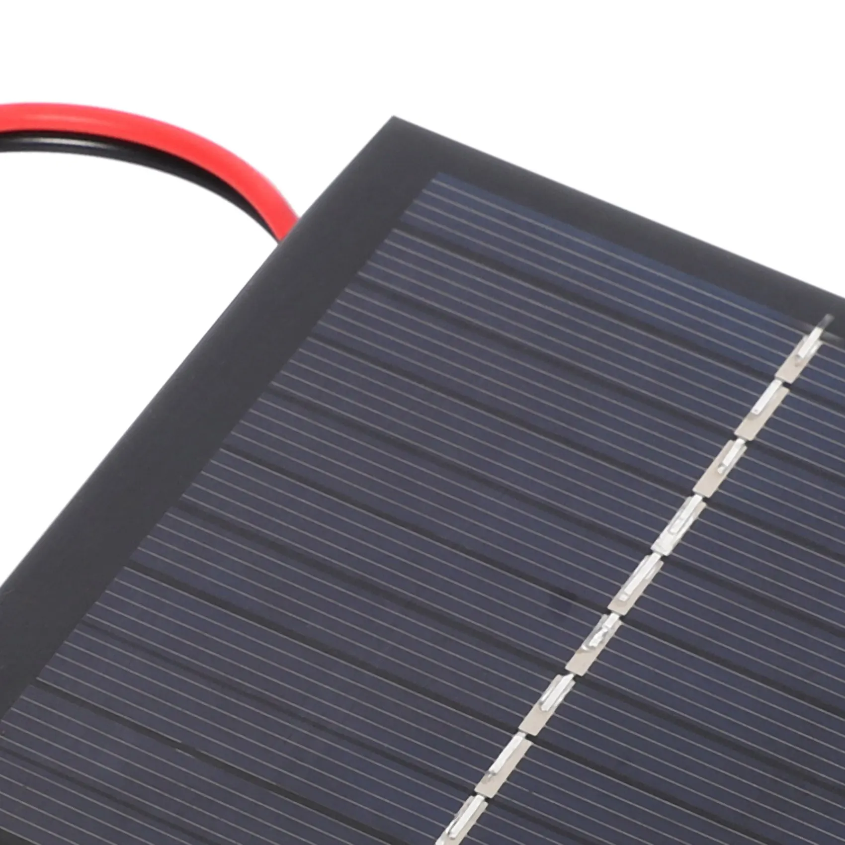 RTCX-1W 5.5V Solar Cell Epoxy Polycrystalline Solar Panel+Clip For Charging 3.7V Battery System Toy LED Light Study 95*95MM