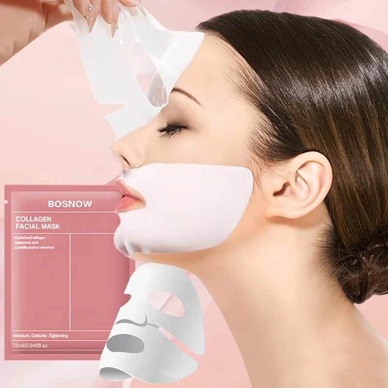 1 unidad/2 unidades/3 unidades/6 unidades/8 unidades de mascarilla de biocolágeno, hidrata profundamente la piel, la hace más hidratada, suave y radiante, rica en biocolágeno, reafirma la piel, adecuada para piel seca, opaca y flácida, se recomienda su us