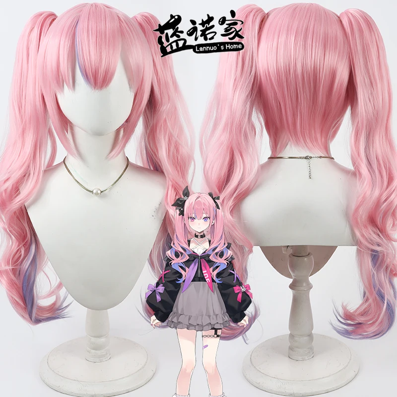 Virtual YouTube Vtuber Yuhazuki Saki Cosplay Wig Halloween Carnival Party Props Synthetic Hair Heat Resistant Fiber + Wig Cap
