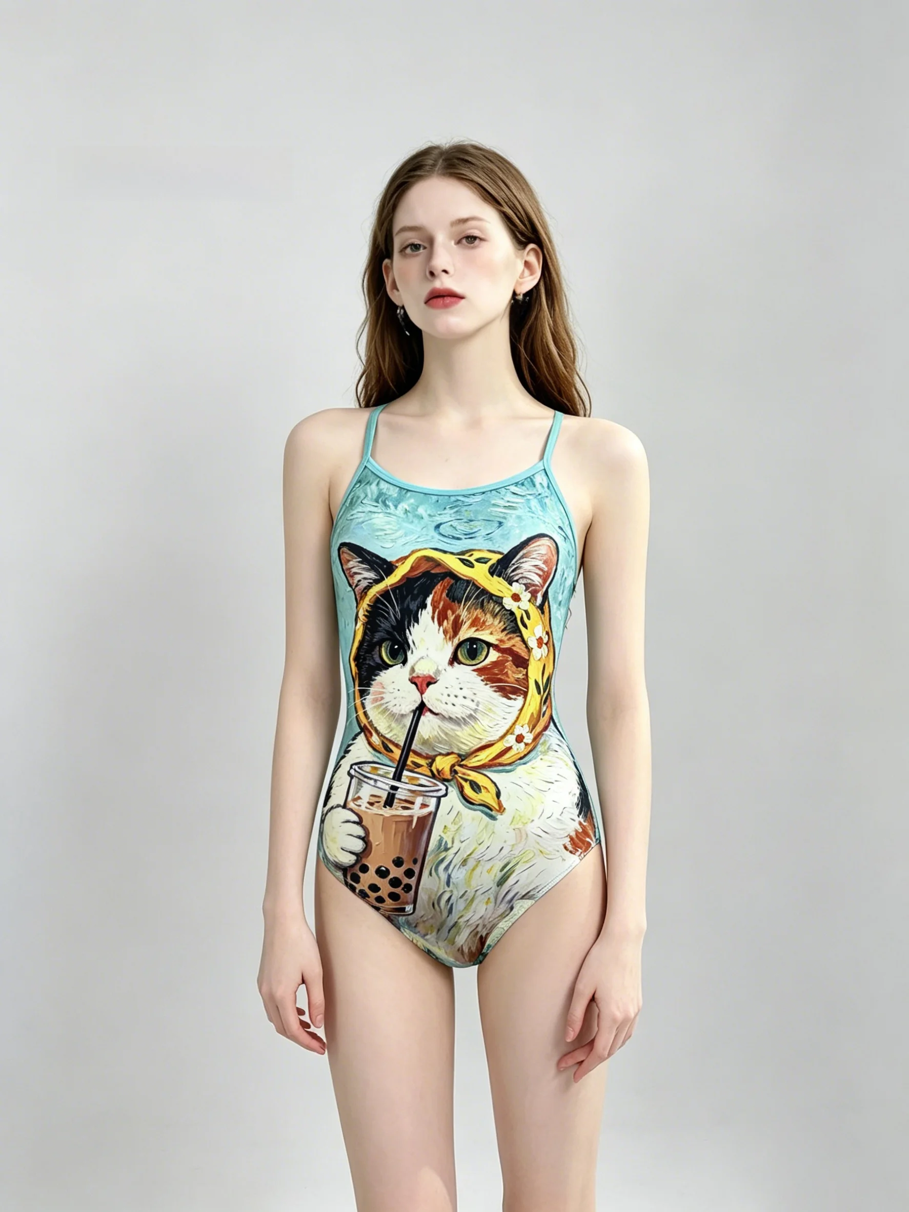

2026 New Women's One-Piece Swimsuit Triangular Professional Sports Racing Swimwear No Chest Pad High Elasticity Quick Dry