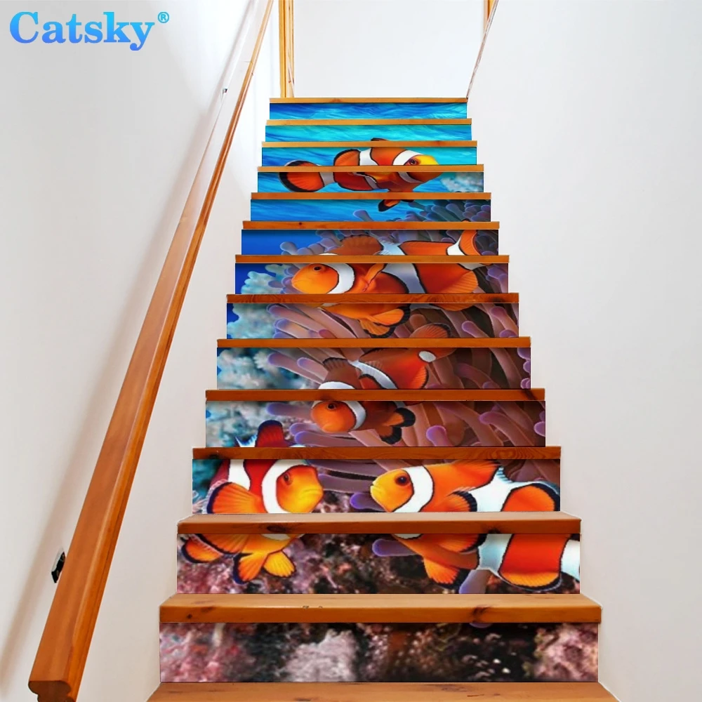 Fondo Del Mar sticker decal decoration home bookstore wallpaper wallpaper decoration stair step sticker waterproof pvc