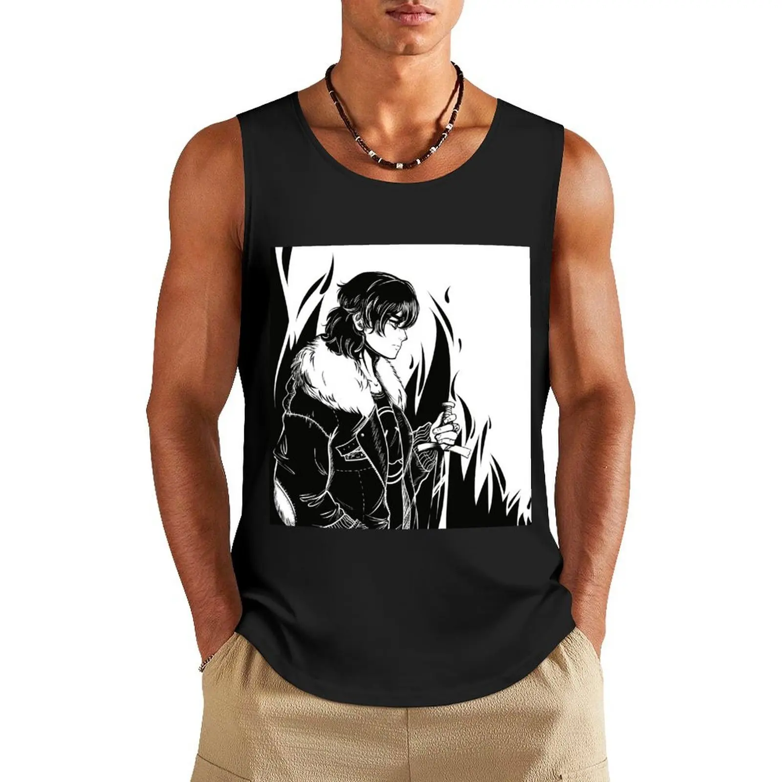

Nico di Angelo Sketch Tank Top Fitness men clothing best selling products Gym t-shirt man